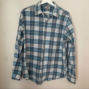 Reed Edward Shirt Button Down Plaid Collar Pocket Classic Trendy Casual Blue